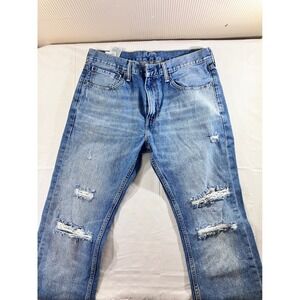 Men's Blue Distressed Jeans